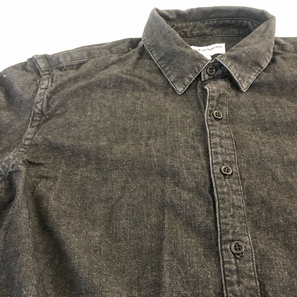 American Apparel Denim Long Sleeve Button Up